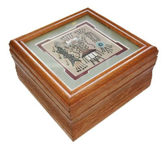 Picture of NAVAJO SANDPAINTING BOX 66G