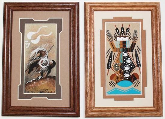 Matted 3x 6 Navajo Sand Painting