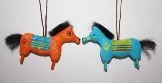painted horse ornament