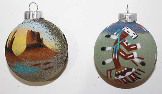 sand painted ornament