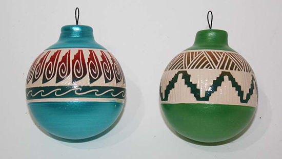 bright pottery ornament