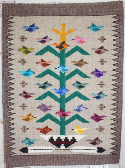 small Tree of Life Navajo rug