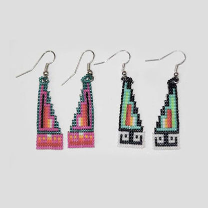 beaded step earring