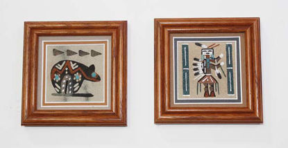 3 x 3 sand painting matted 4 x 4