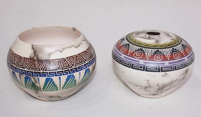 Navajo Horsehair Colorband Pottery | Ceramic Pottery Vase